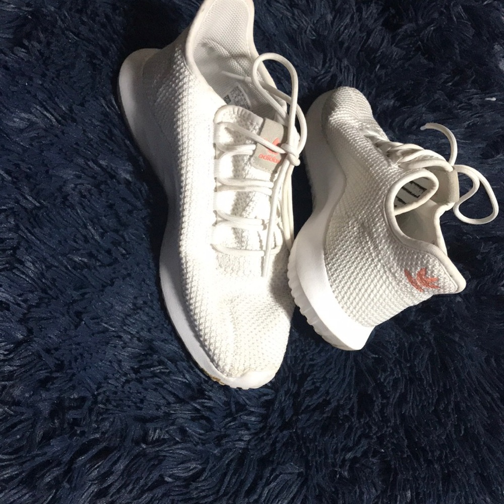 Ladies adidas all white tennis shoes